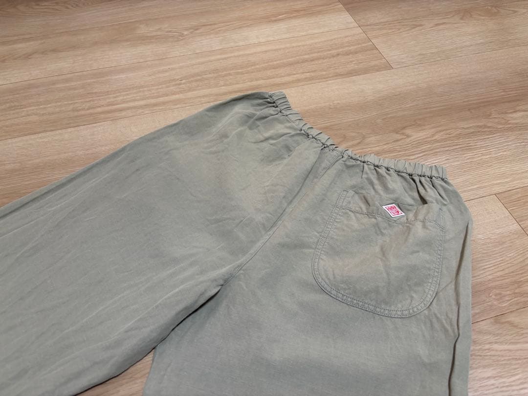 DANTON コットンリネン イージーパンツ 36サイズ オリーブ