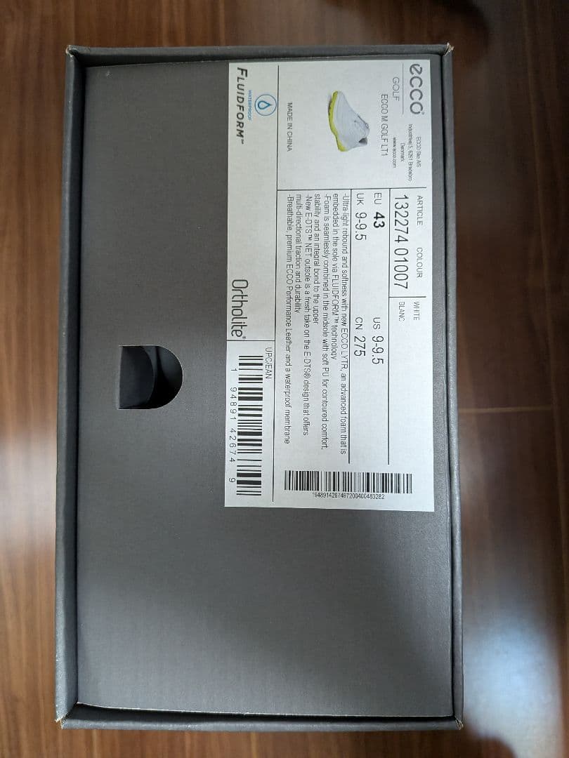 ECCOエコー スパイクレス ゴルフ シューズ エルティーワン ボア 43