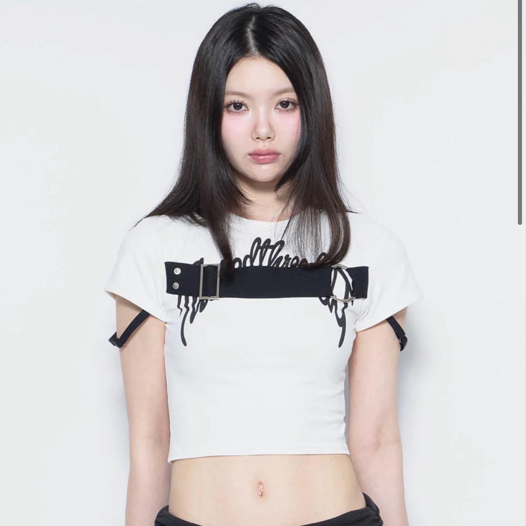 トップス S logo belt tops theredthread