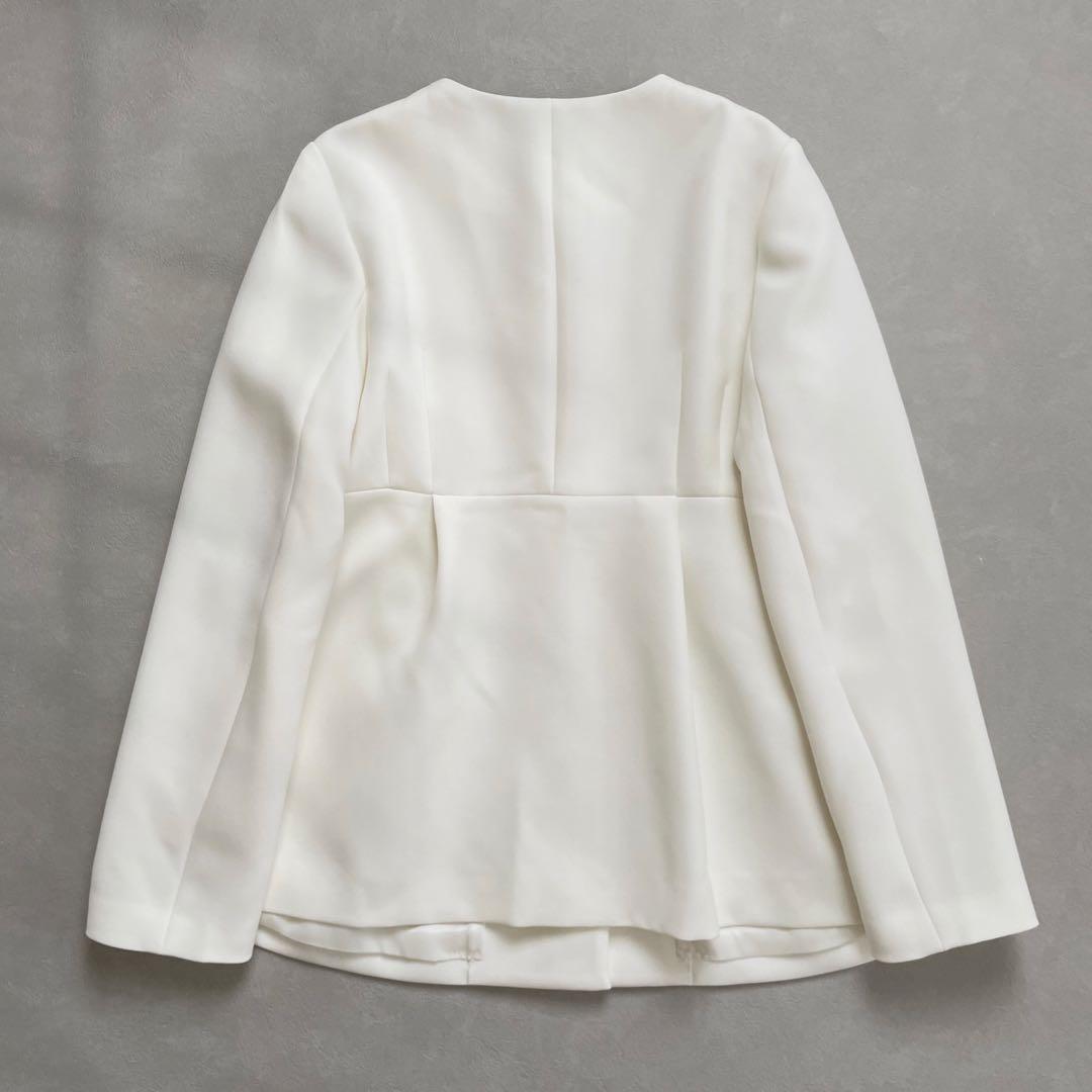 完売　ラトータリテ　【洗える】トリプルクロスペプラムジャケット