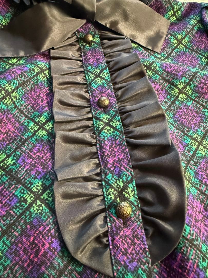 合馬公式アカウント1イヴ・サンローラン　ヴィンテージチェックワンピース M