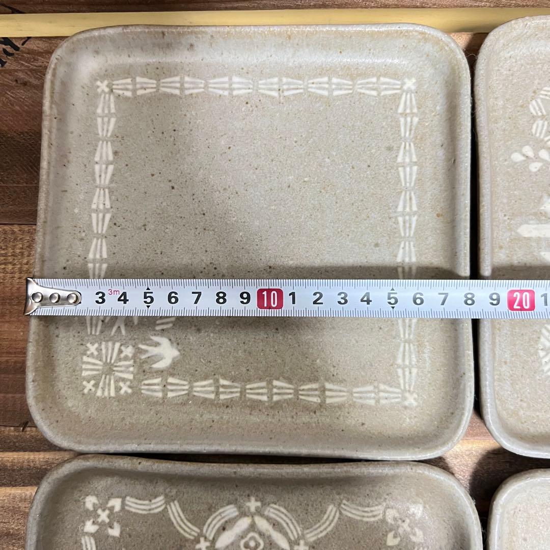 東峯未央さん 益子焼 お皿 スクエア 象嵌