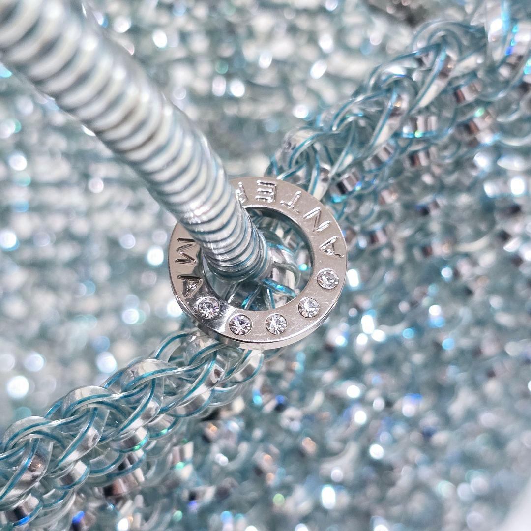 YM様✨アンテプリマ シルバー ブルー ミディアム ショルダーバッグ