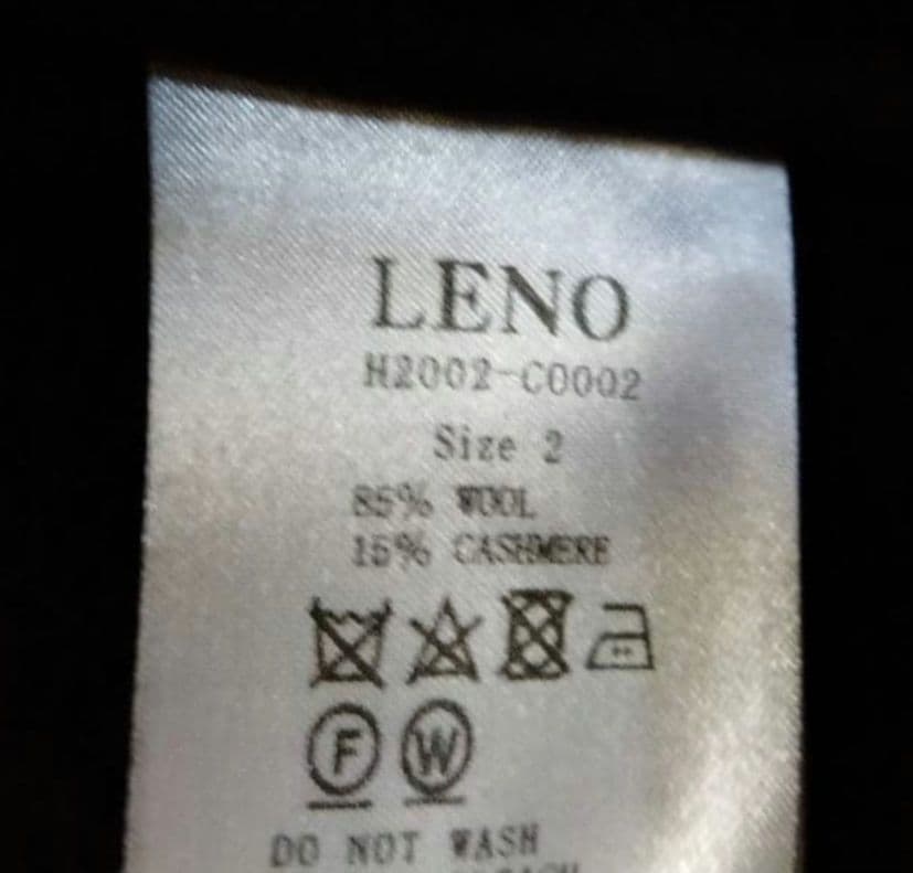 最終値下！LENO(リノ) ウールカシミヤロングダッフルコート黒　Lサイズ