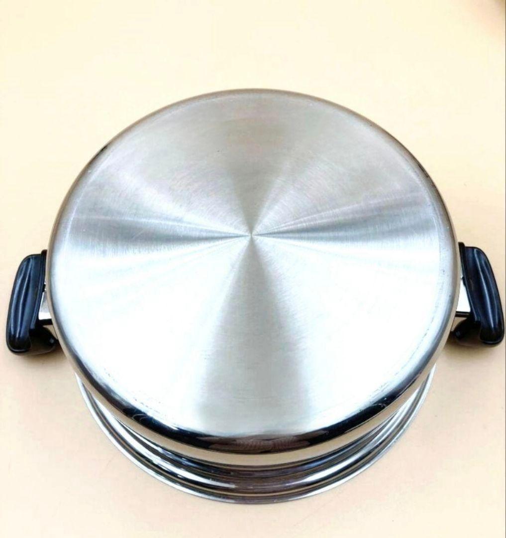 専用ビタクラフト ウルトラ 両手鍋5.5L NO.9506 蒸し器付き@