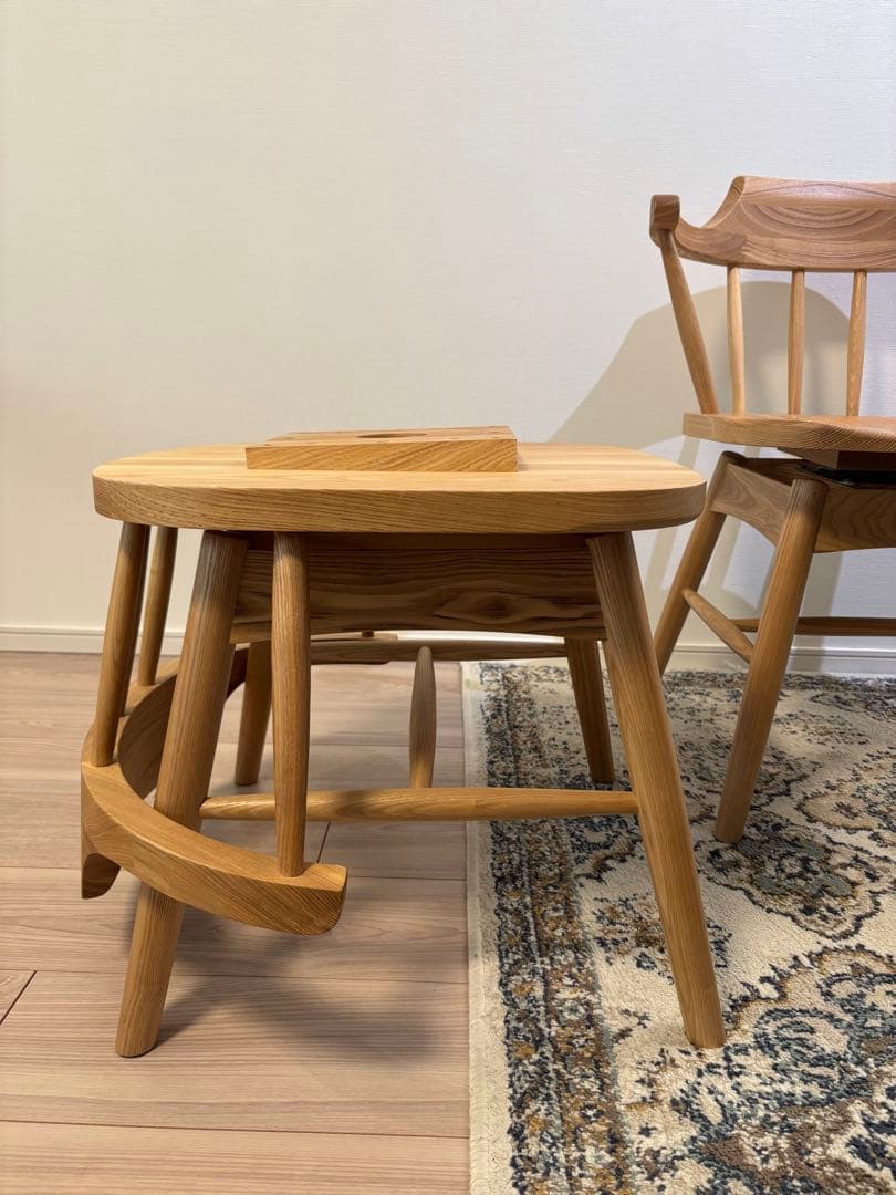 【限定出品】美品 回転式ダイニングチェア ウッド アームチェア 2脚セット