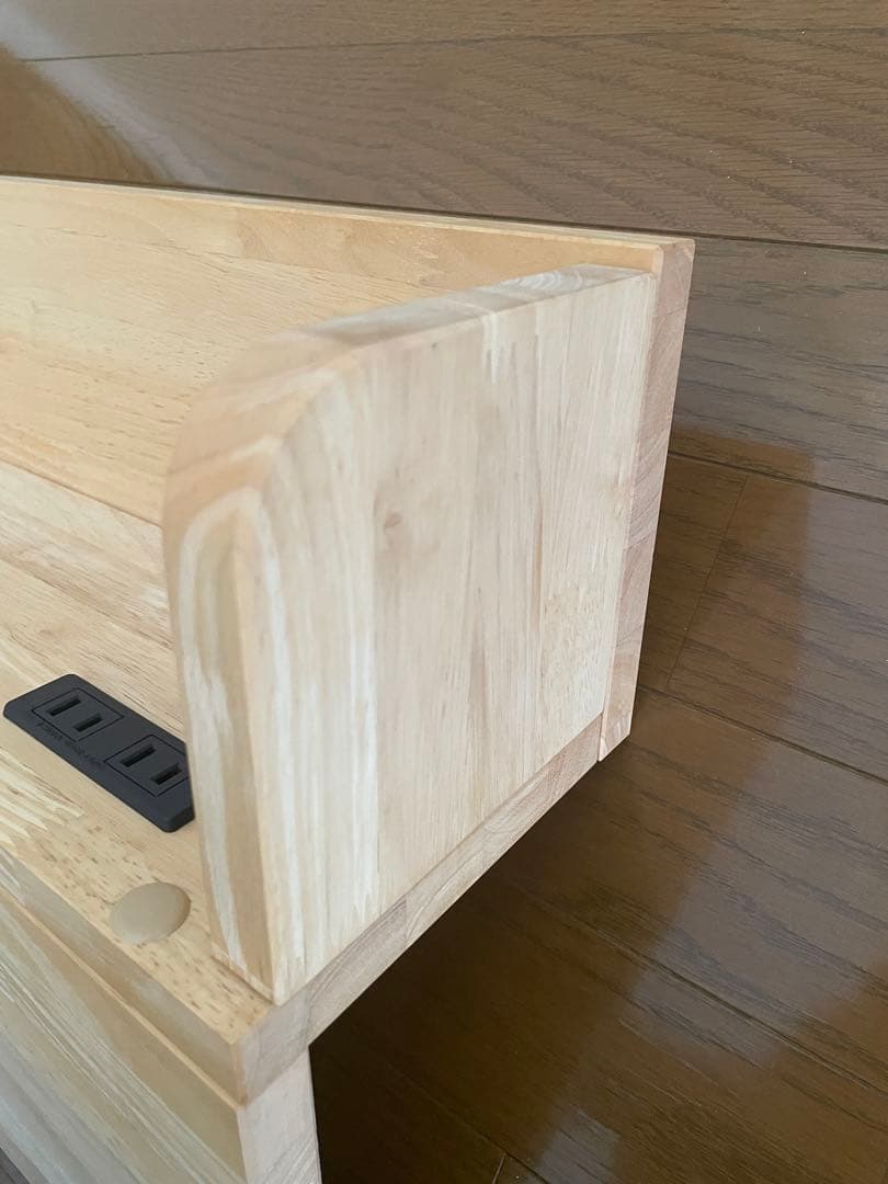 中居木工　コンセント付き棚　ナチュラル