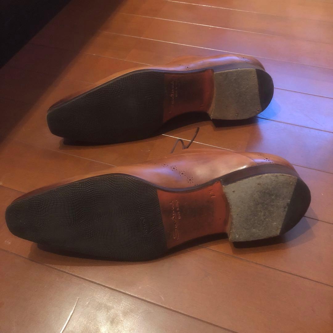 サントーニ　Santoni /ドレスシューズ 71/2【ライトブラウン】