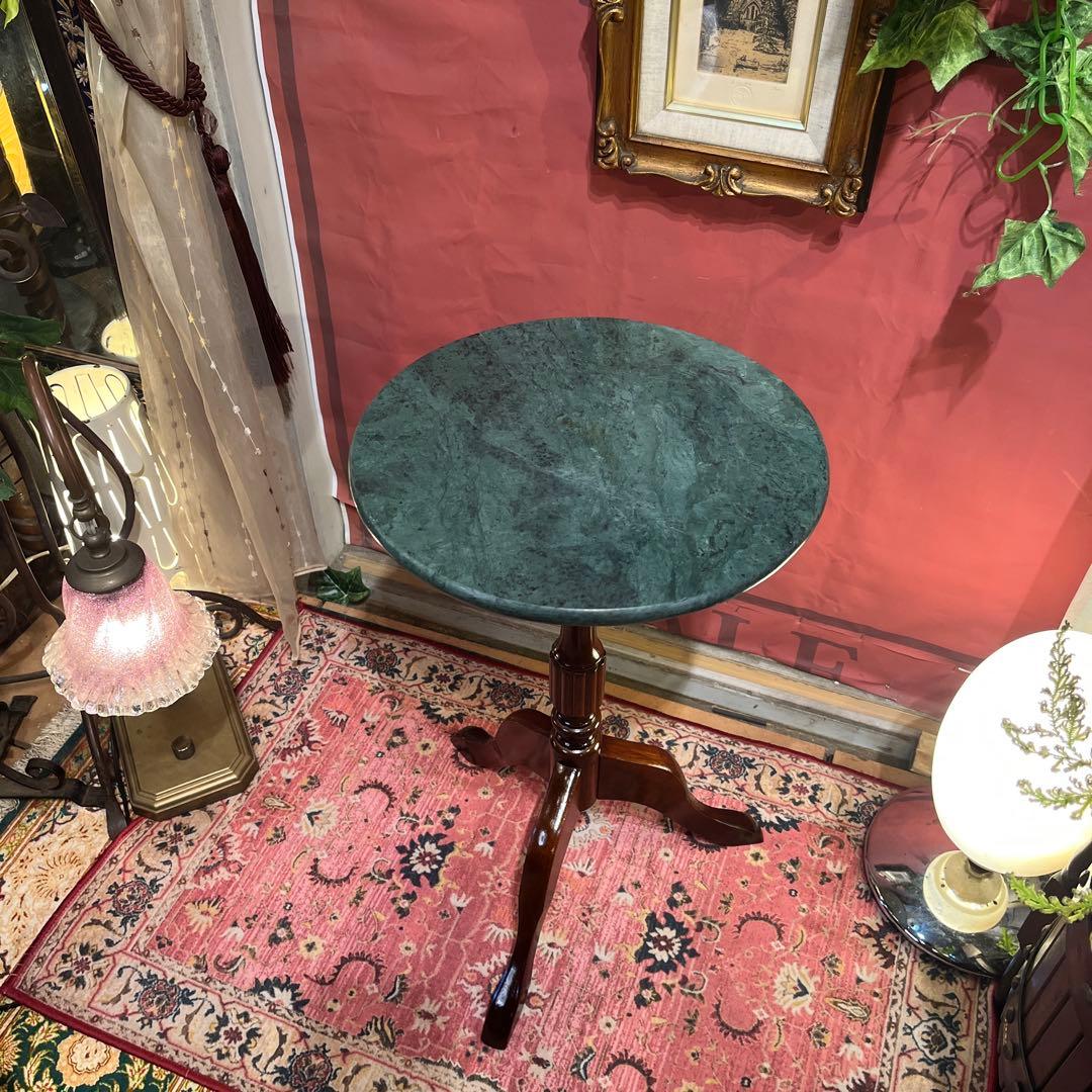 Sale アンティーク　大理石トップ　アクセントスタンド　サイドテーブル　花台