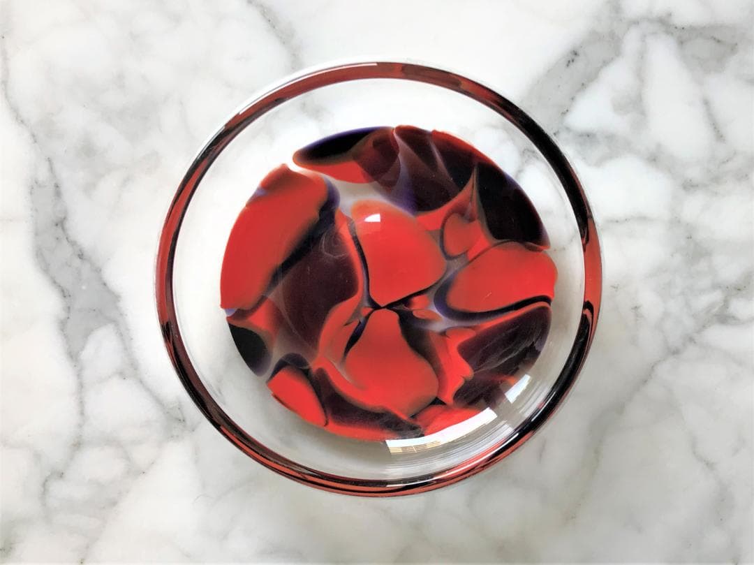 新品未使用！VeArt　MURANO　ヴィンテージ　ベネチアンガラス　小物入　赤